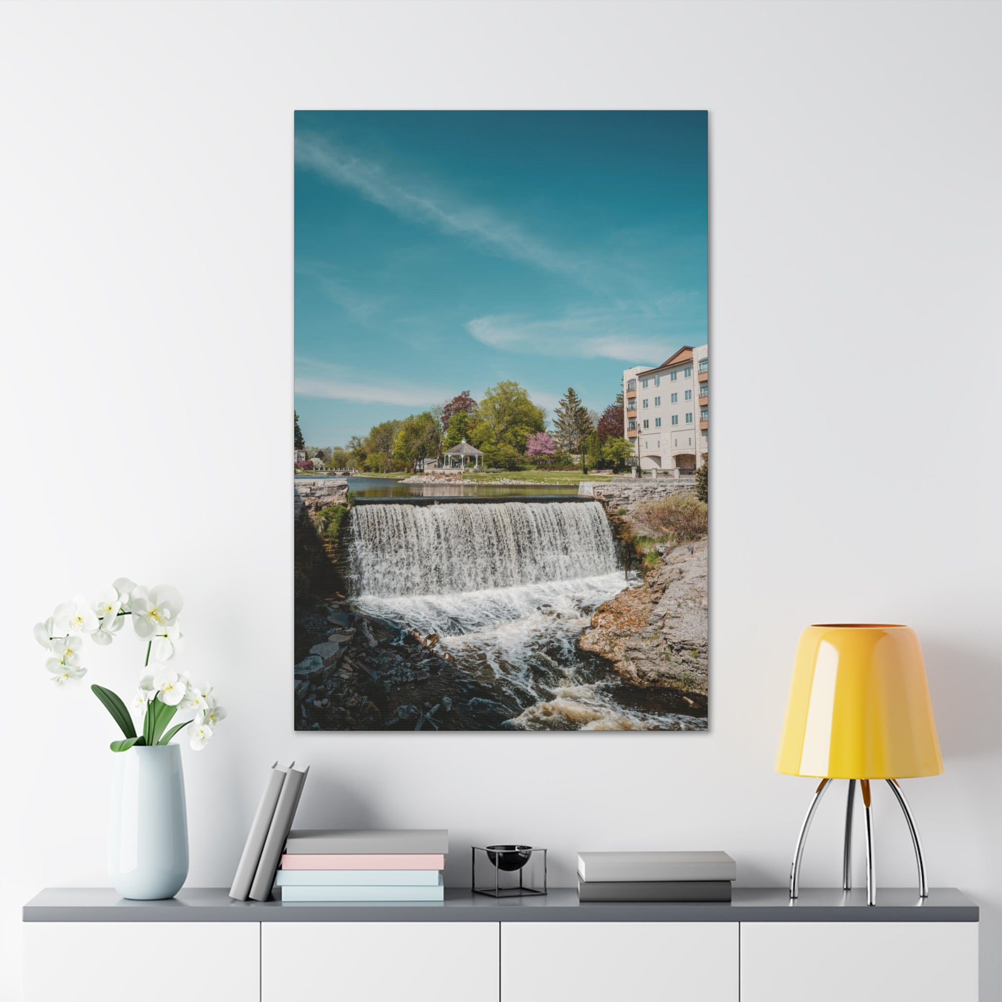 Menomonee Falls, WI Waterfall Canvas