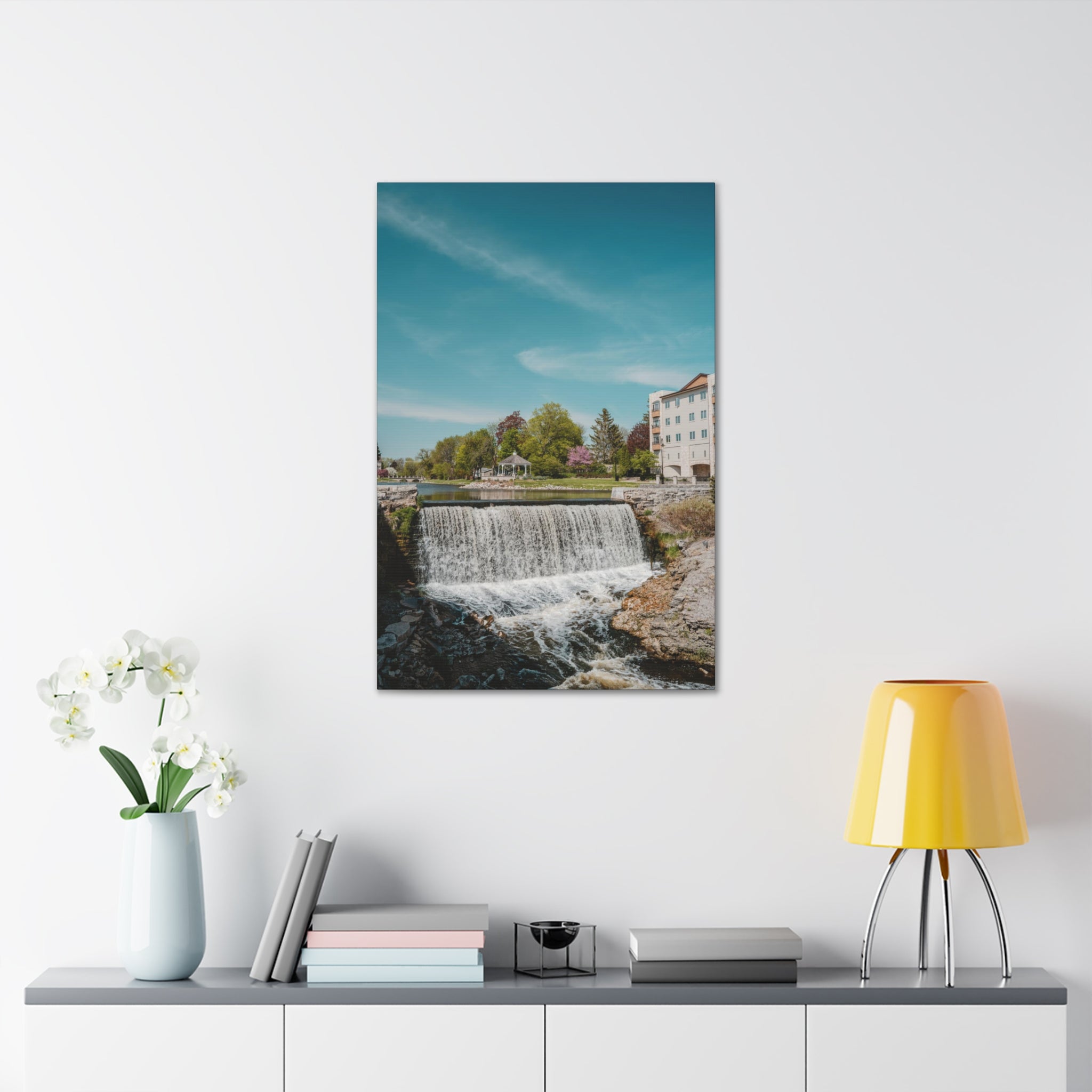 Menomonee Falls, WI Waterfall Canvas