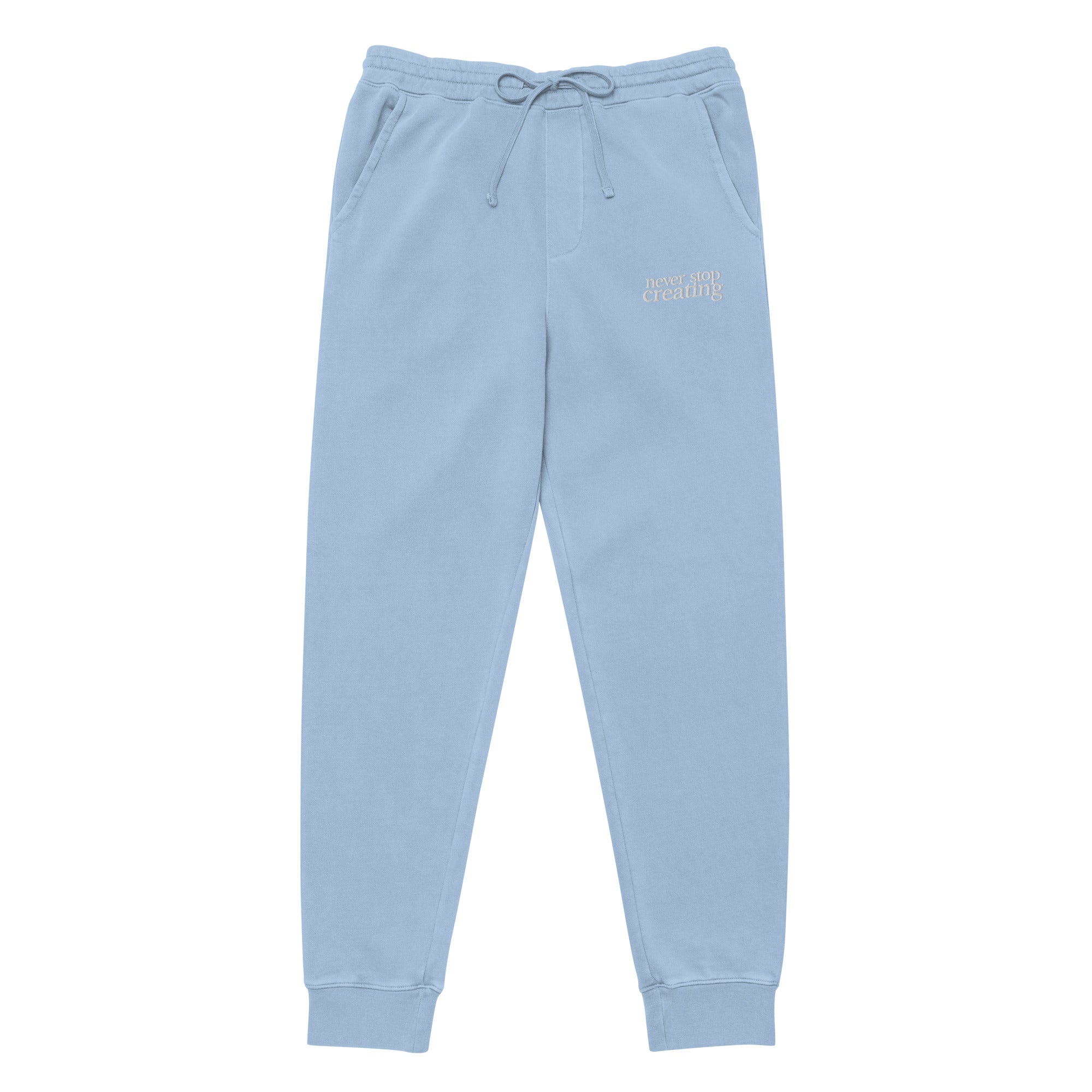 Garment-dyed Embroidered Sweatpants