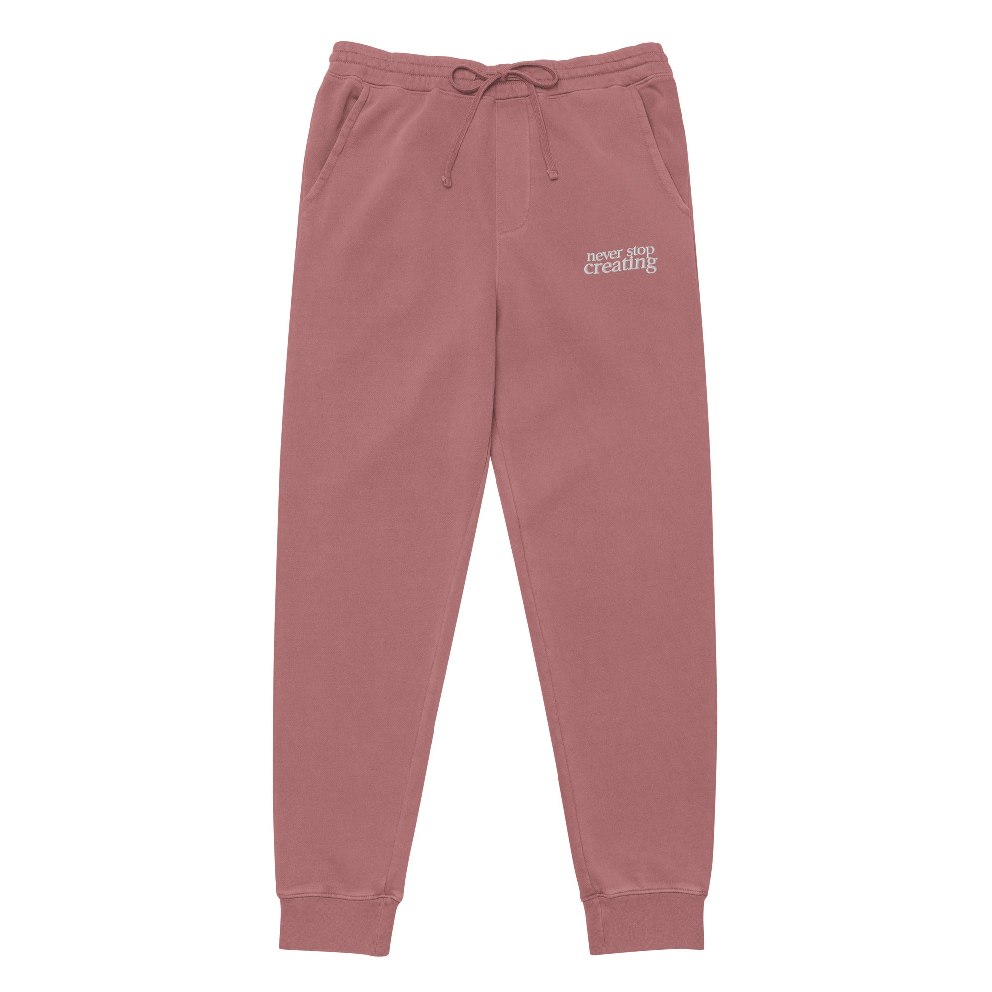 Garment-dyed Embroidered Sweatpants