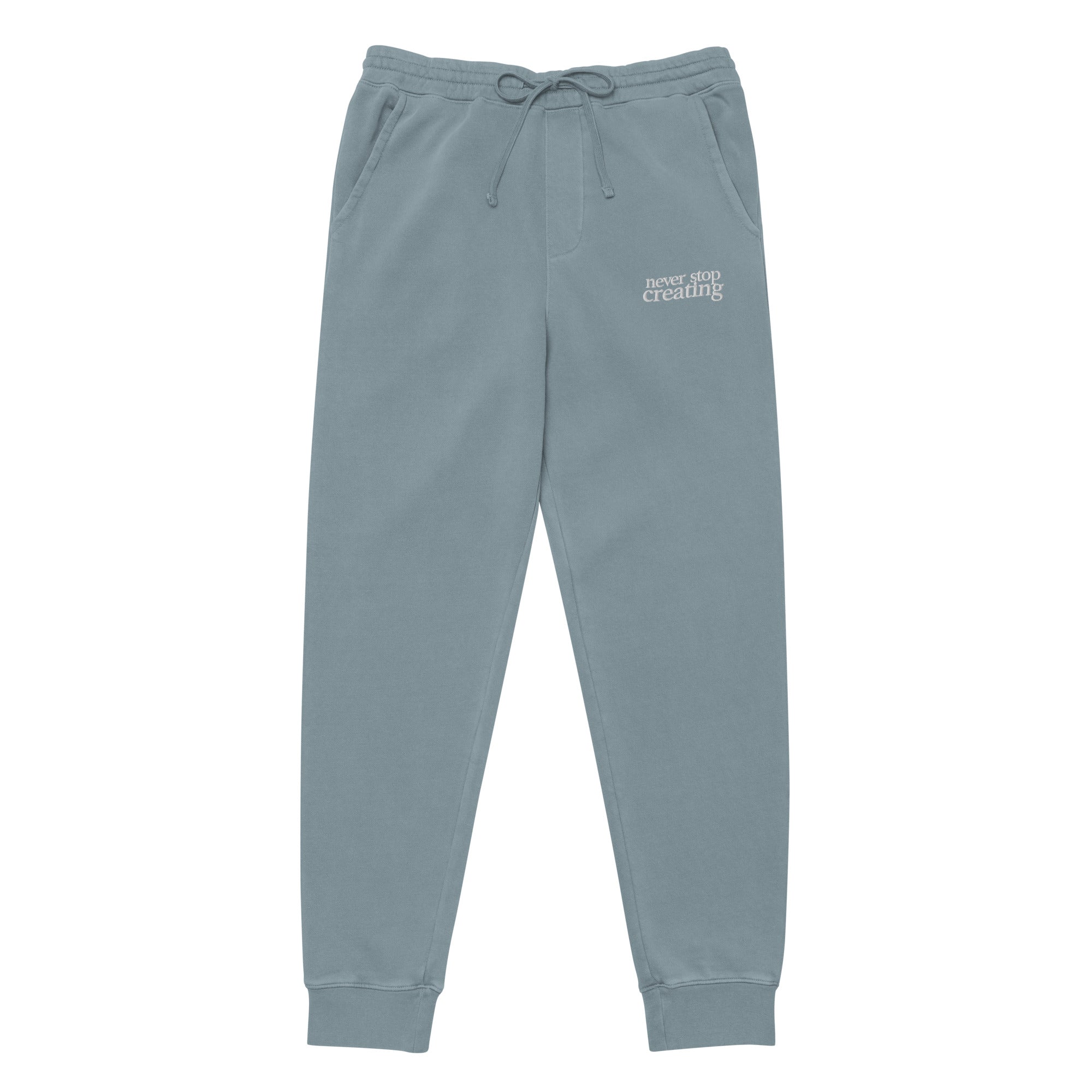 Garment-dyed Embroidered Sweatpants